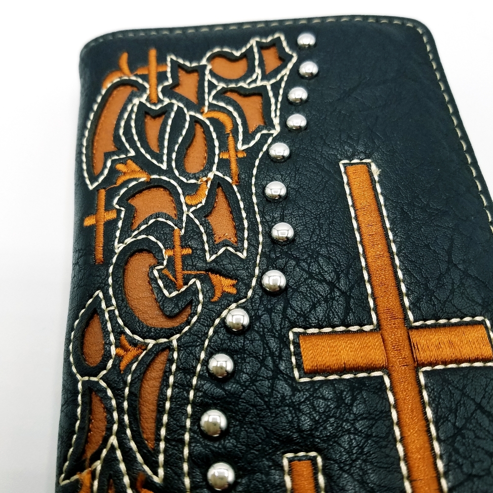 Cross mens wallet Western Bifold black embroidered - Picture 11 of 11